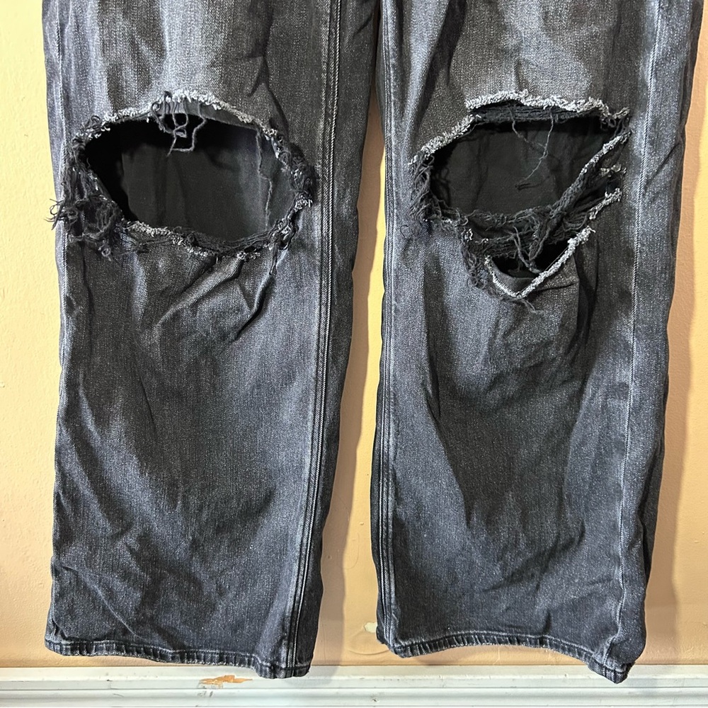 American Eagle Outfitters Dark Blue Flare Jeans - Picture 3 of 7